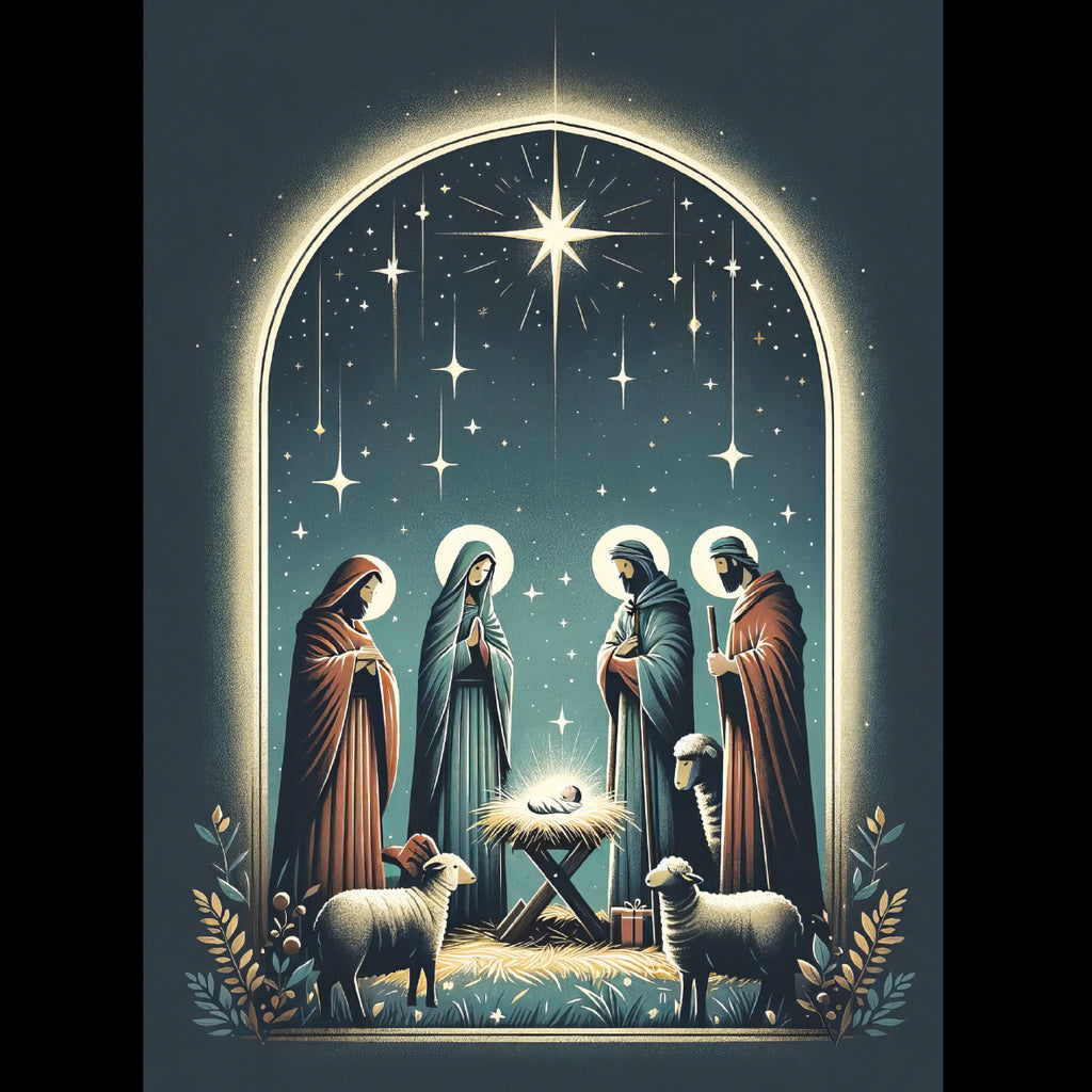 Star over the Manger - Pack of 5 cards - Ref: kk34e